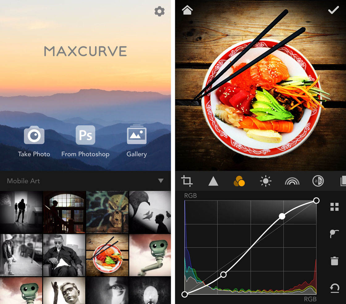 MaxCurve iPhone Photo App 1