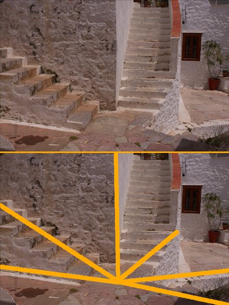 правило композиции динамическое напряжение на лестнице