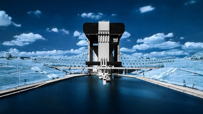 TheStrpy-Thieuboatlift near Mons (Belgium) shot with infrared photography
