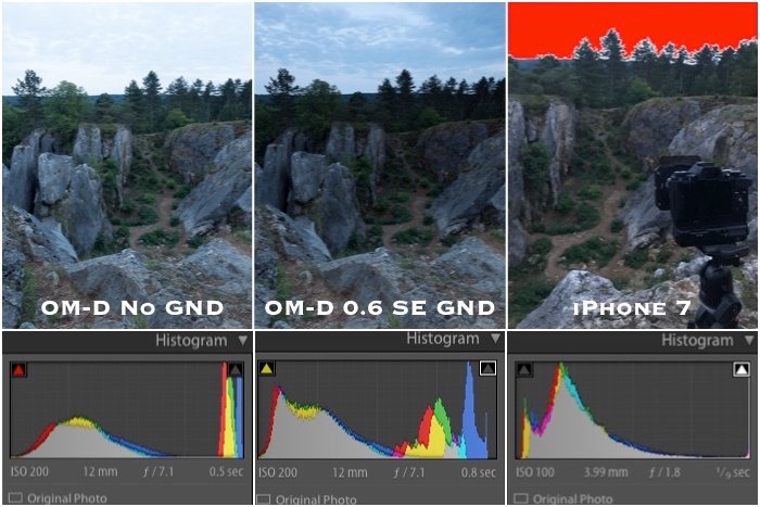 Фильтры для пейзажной фотографии: Сравнительная фотография, демонстрирующая эффекты фильтра GND