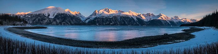 Потрясающая панорамная фотография ледяного пейзажа в Хейнсе, Аляска