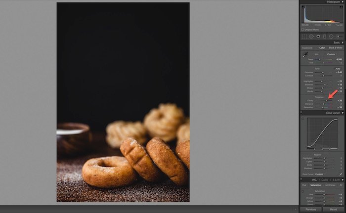 Using Lightroom to process food photography