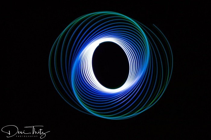 Spiral Light Painting by Desirea Tritz