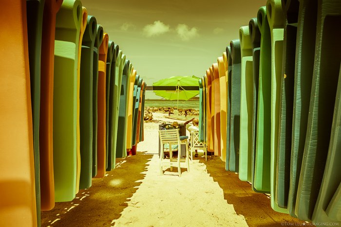 Красочный пляжный фотоснимок