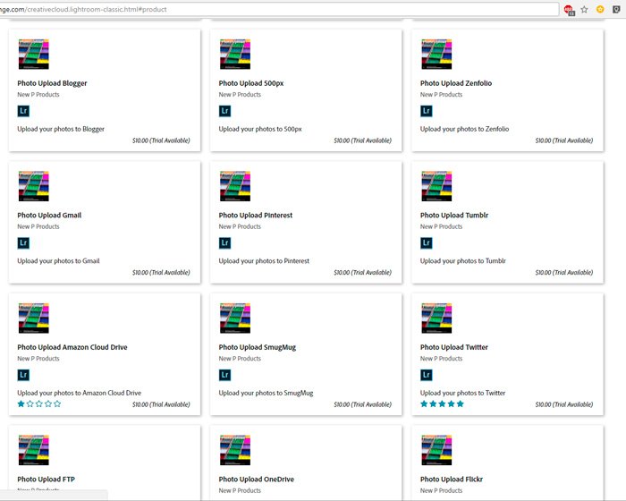 Скриншот Publish Services вы можете найти на сайте Adobe