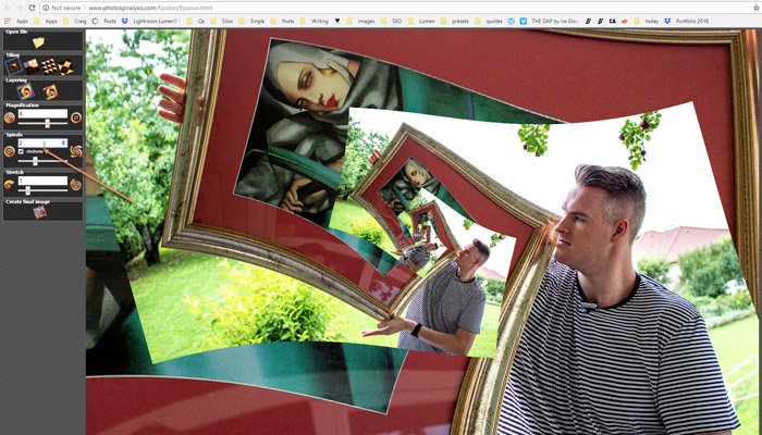 Скриншот четвертого шага создания изображения с эффектом дроста на Фотоспирали