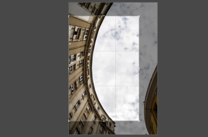 скриншот редактирования и обрезки архитектурного изображения - важность мегапикселей.