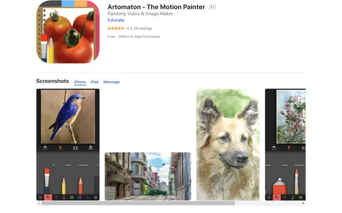 Скриншот приложения Artomaton e для превращения фотографий в эскизы
