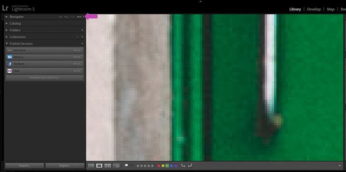 Скриншот фотографии, увеличенной в 11 раз с помощью зума - как изменить размер изображения в Lightroom