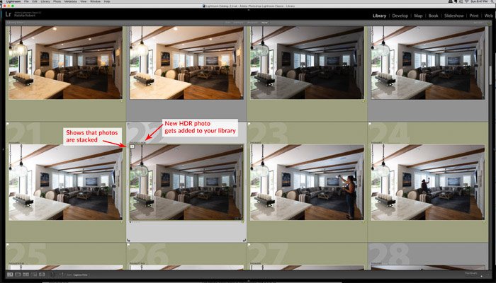 Новые фотографии HDR добавляются в вашу библиотеку. - как объединить фотографии