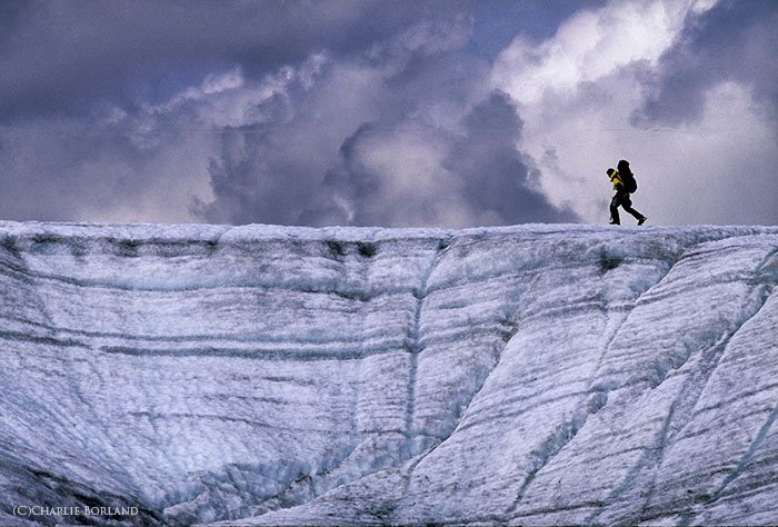 Фотография одиночного приключения на леднике Роут, Врангелл-Сент-Элиас, Аляска