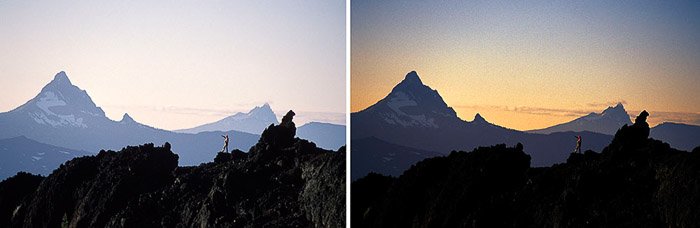 Диптих горного пейзажа на горе Вашингтон, штат Орегон