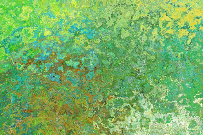 Абстрактный узор из зеленых, синих и желтых тонов