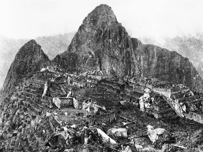 Первая фотография после открытия Мачу-Пикчу - Хирам Бингем (1911)