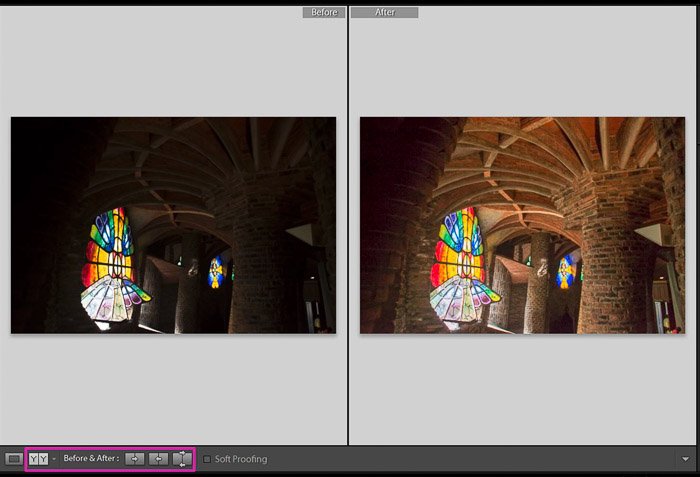 Сравнение до и после коррекции недоэкспонированной фотографии - как исправить экспозицию в Lightroom