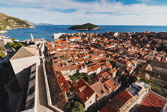 Воздушный городской пейзаж Дубровника, Хорватия - лучшие европейские города для посещения