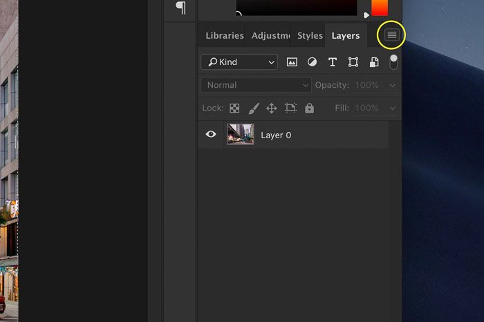 Скриншот, показывающий, как обрезать изображения в Photoshop
