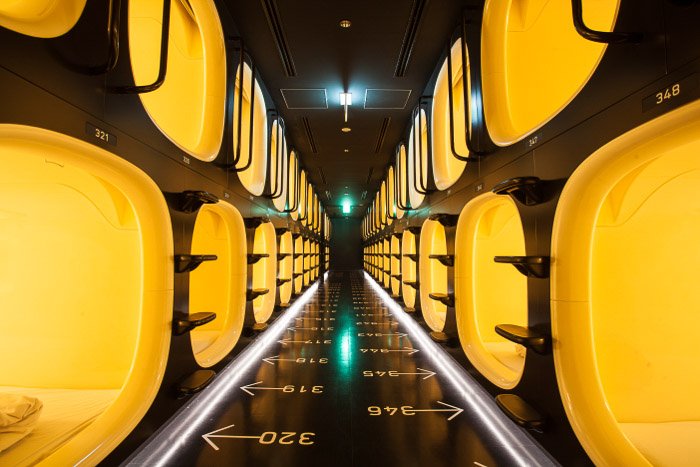 The capsule hotels in Japan - best tokyo photography spots 