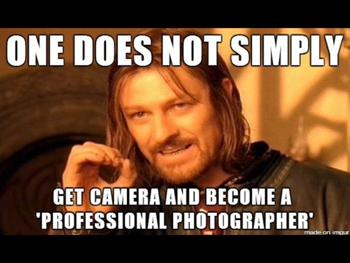 Boromir professional photography meme 