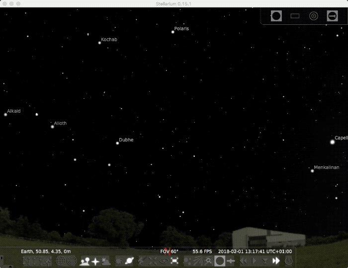 Изображение, показывающее, как звезды движутся по небу, если смотреть на север. Лучшие крепления для телескопов для астрофотографии