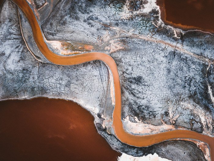 A stunning abstract aerial landscape photography shot