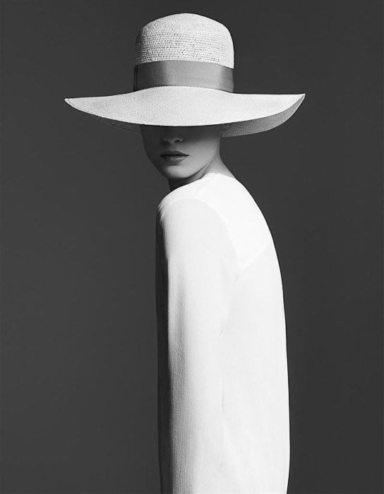 A striking black and white portrait of female model - fashion photography inspiration 