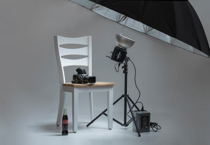 A product photography studio lighting setup - lighting modifiers