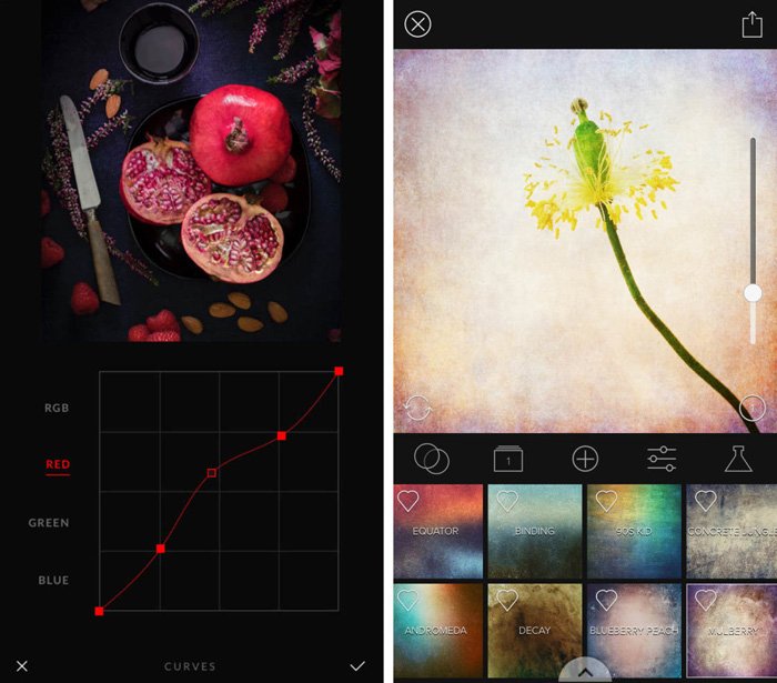 Скриншот приложения Shift для добавления текстур к фотографиям - лучшее приложение для текстур