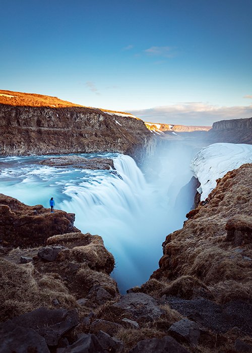 Водопад Гуллфосс - места фотосъемки Исландии