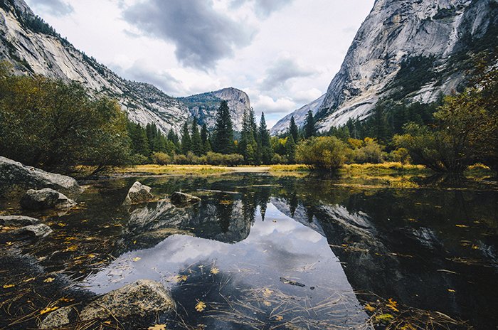 Потрясающие отражения в Зеркальном озере, лучшие места для фотографий Йосемити