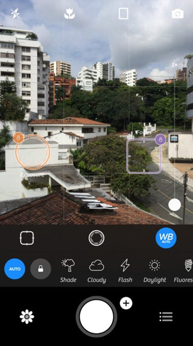 Скриншот интерфейса камеры - лучшего приложения для iphone