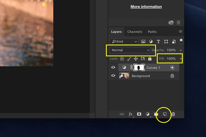 скриншот, показывающий, как использовать режим наложения в Photoshop 