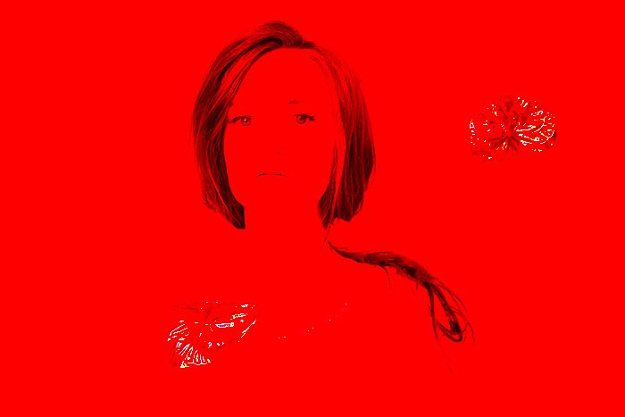 Портрет цвета многослойного красного