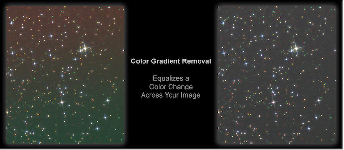 Результат выполнения действия Color Gradient Removal в Инструмент для астрономии от Pro Digital Software
