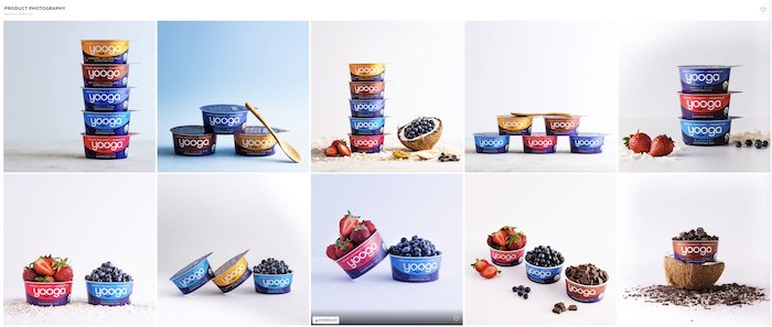 10 фотосетка, показывающая различные составы для состава йогуртового продукта