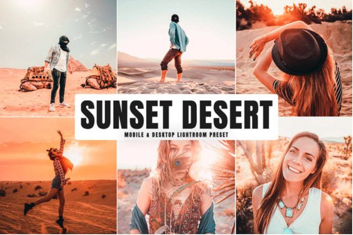 Монтаж фотографий людей в пустыне, пресет 