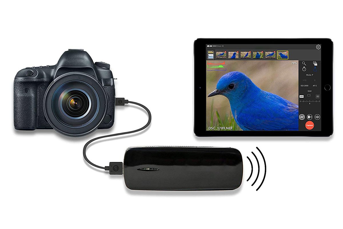 Иллюстративное фото привязки - камера, беспроводное оборудование и планшет
