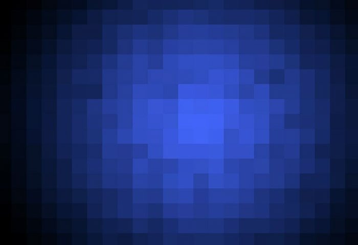 синее пикселированное изображение