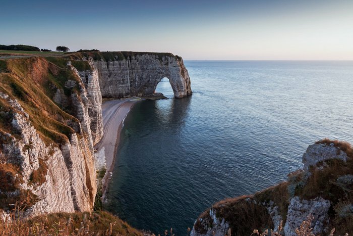 Long exposure of coastal cliffs