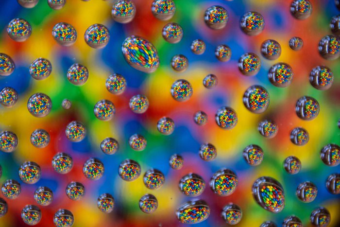 Colourful Water Drop Photograph by Robert Mason
