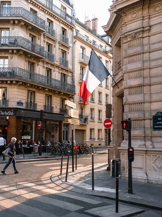 Сцена уличной фотографии во Франции