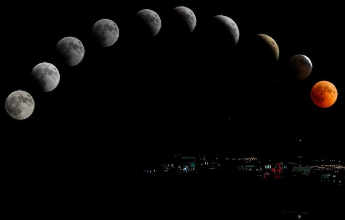 An astrophotography time lapse of the moon