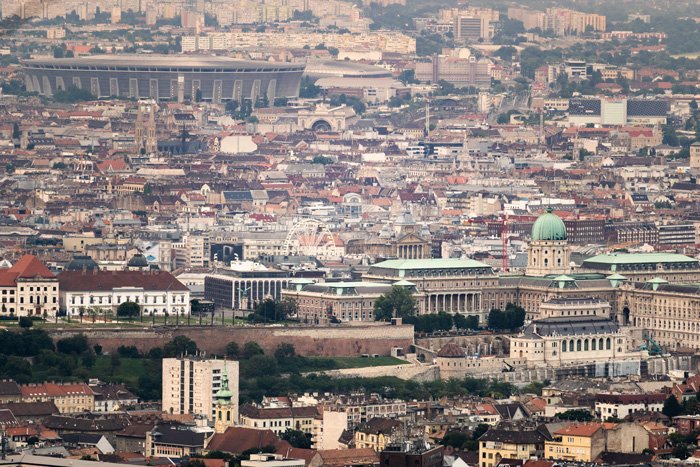 Высокоугольный городской пейзаж Будапешта