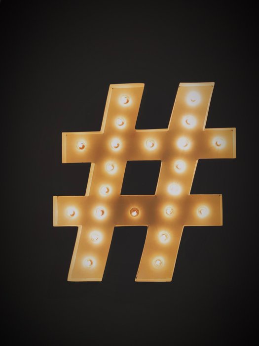 Lighted 3d Instagram hashtag