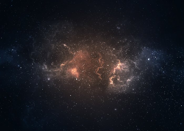 Deep sky изображение Вселенной на ночном небе и звезд