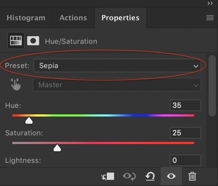фотошоп скриншот меню корректирующего слоя hue saturation