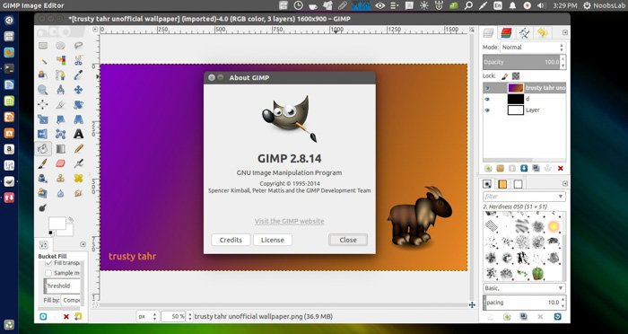 Скриншот бесплатной программы для редактирования фотографий GIMP