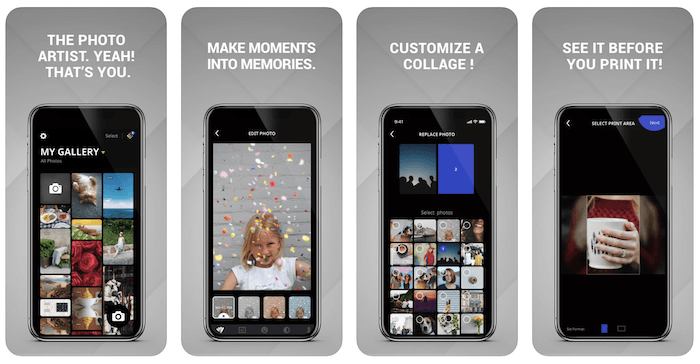 скриншот приложения для печати фотографий polaroid zip из магазина приложений iOS