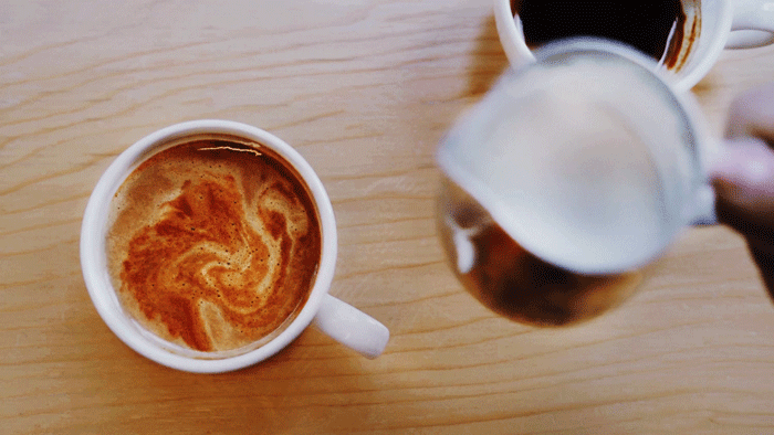 A still from a coffee themed cinemagraph