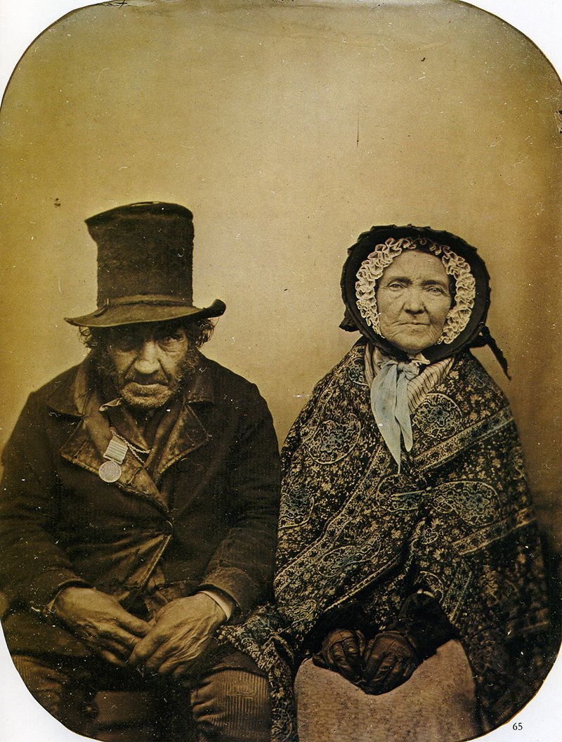 амбротипия мокрой пластины портрет пожилой пары
